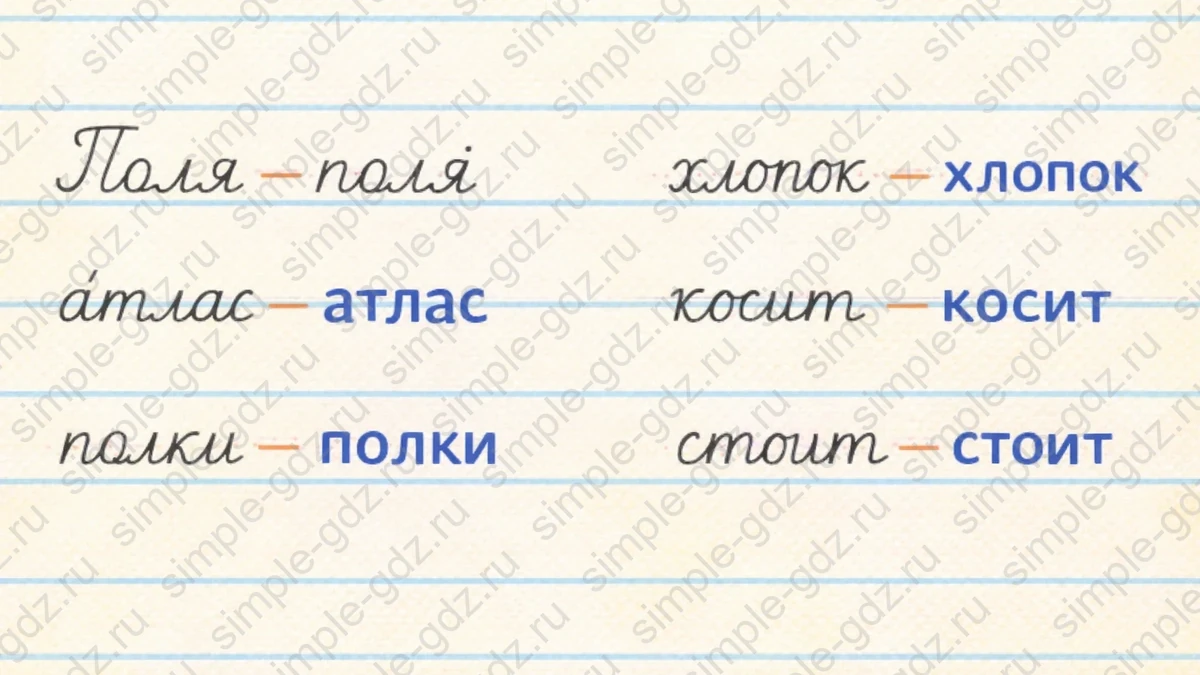 Ответ к рабочей тетради по русскому языку 1 класс Канакина, Горецкий страница 21