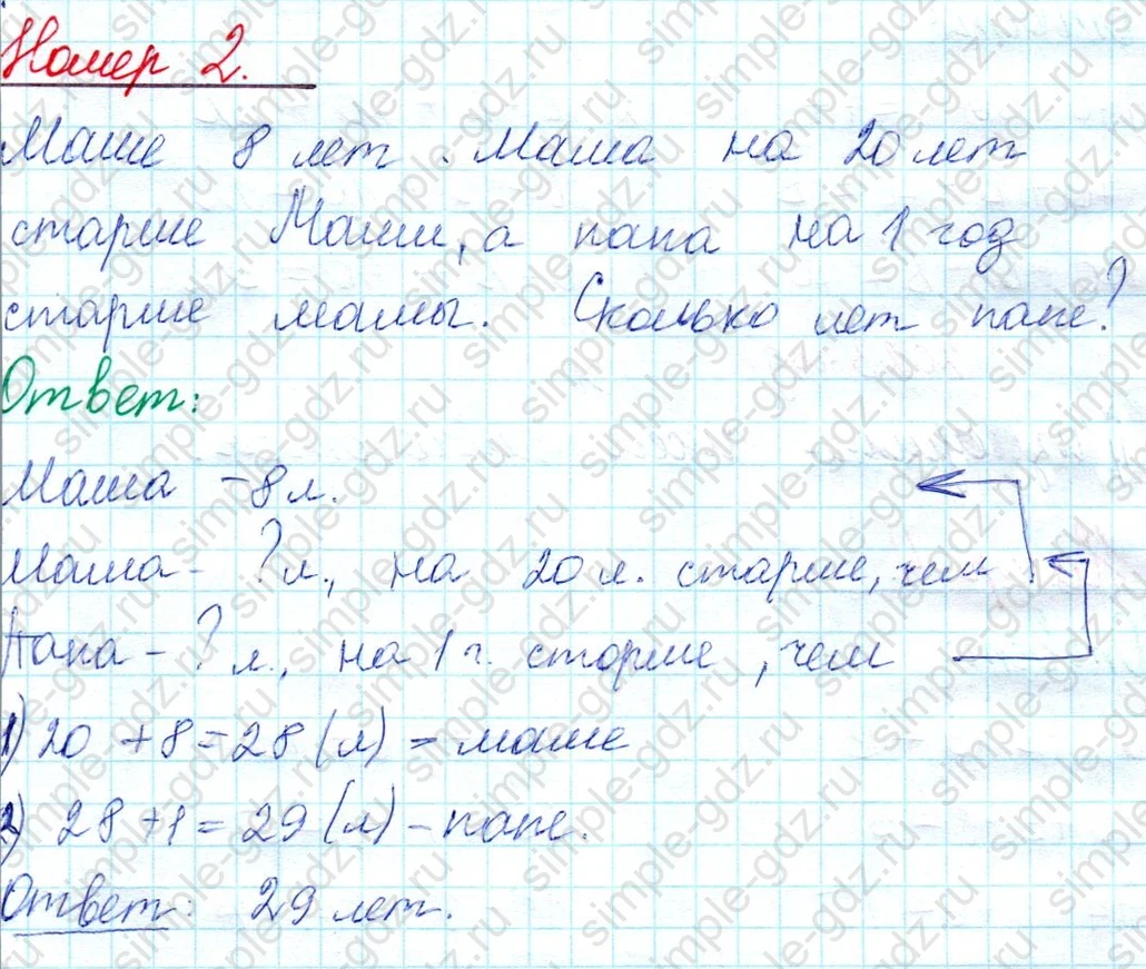 matematika class-2 Математика 2 класс учебник Моро, Бантова 1, 2 часть - 1 Часть страница 27 ответ Номер 2