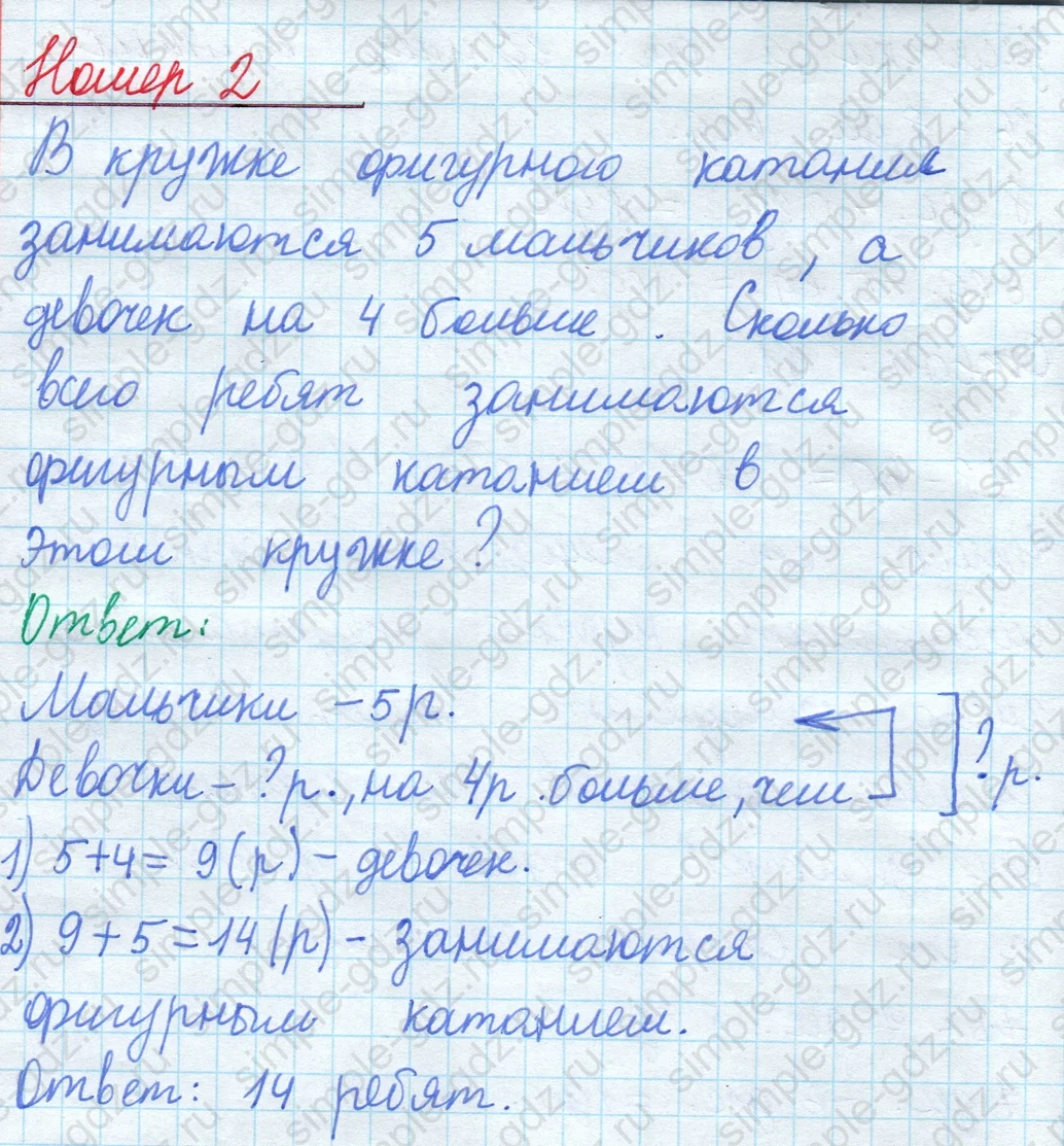matematika class-2 Математика 2 класс учебник Моро, Бантова 1, 2 часть - 1 Часть страница 59 ответ Номер 2