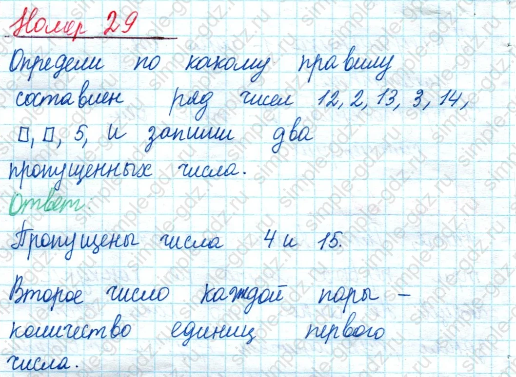 matematika class-2 Математика 2 класс учебник Моро, Бантова 1, 2 часть - 1 Часть страница 75 ответ Номер 29