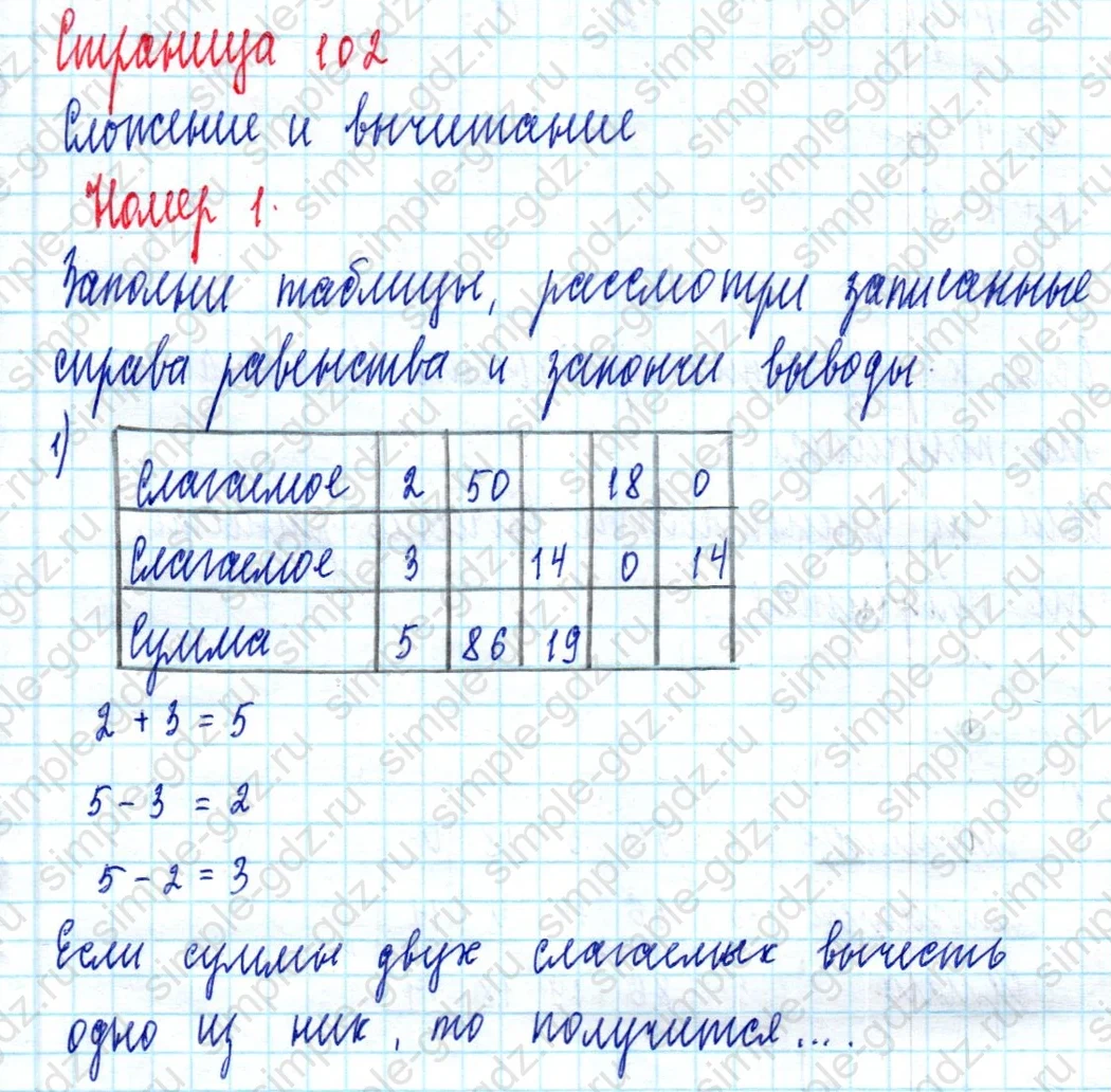 matematika class-2 Математика 2 класс учебник Моро, Бантова 1, 2 часть - 2 Часть страница 102 ответ Номер 1