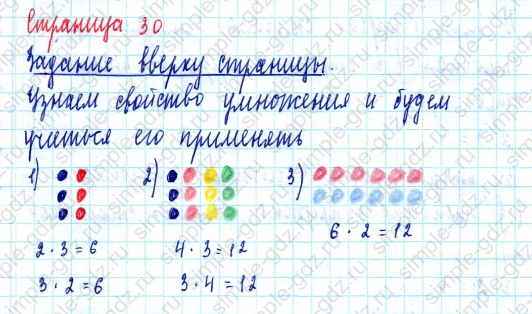 matematika class-2 Математика 2 класс учебник Моро, Бантова 1, 2 часть - 2 Часть страница 30 ответ Задание вверху страницы