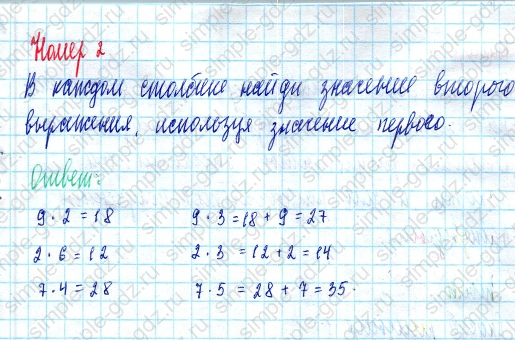matematika class-2 Математика 2 класс учебник Моро, Бантова 1, 2 часть - 2 Часть страница 55 ответ Номер 2