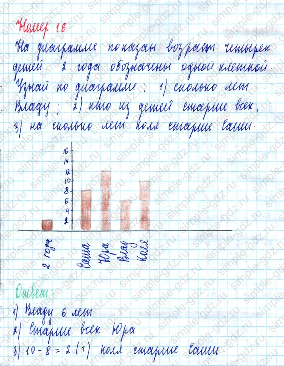 matematika class-2 Математика 2 класс учебник Моро, Бантова 1, 2 часть - 2 Часть страница 64 ответ Номер 16