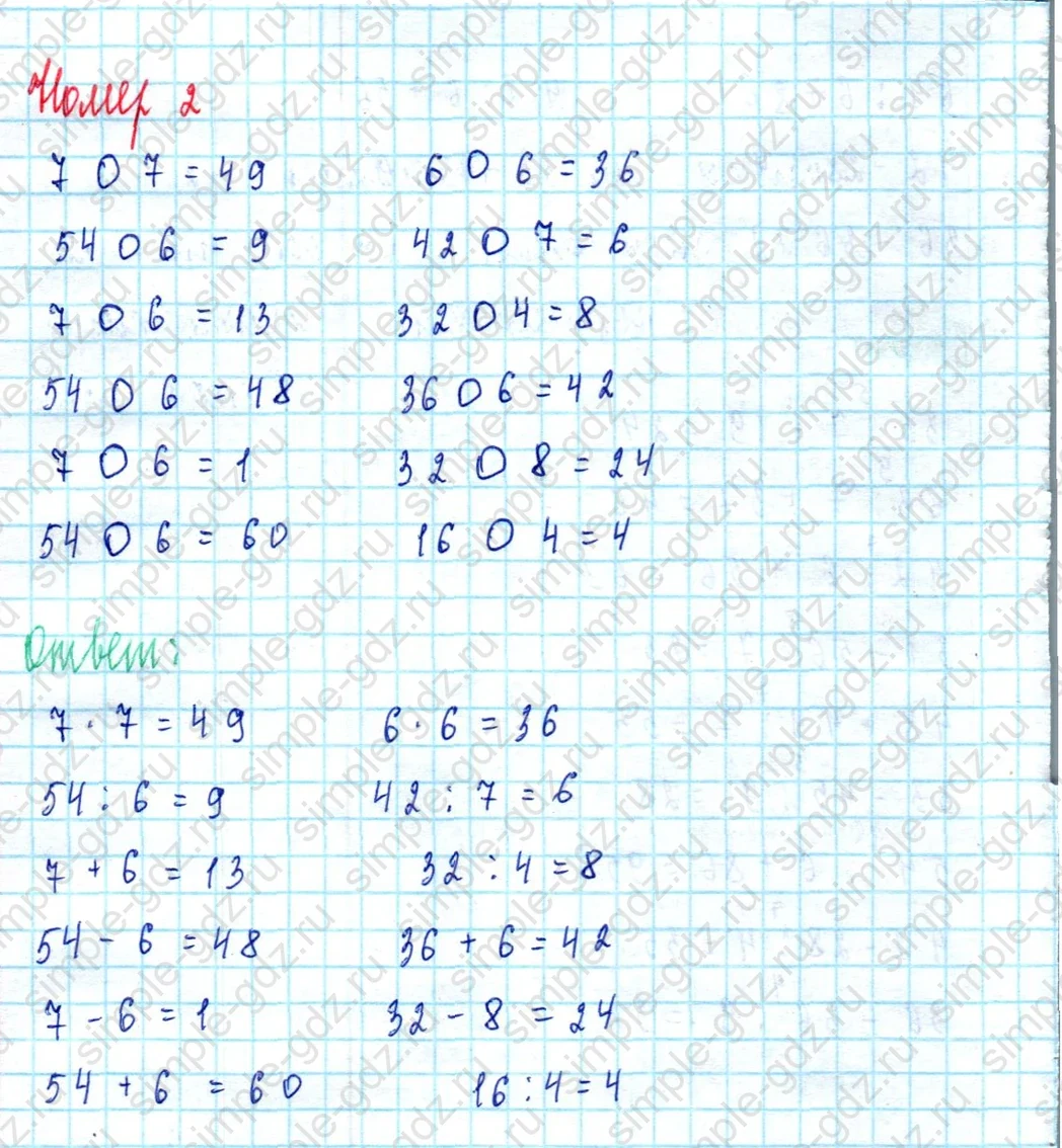 matematika class-2 Математика 2 класс учебник Моро, Бантова 1, 2 часть - 2 Часть страница 85 ответ Номер 2