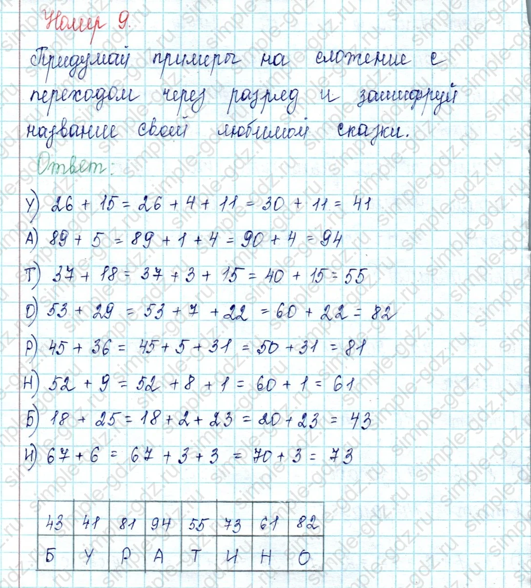 matematika class-2 Математика 2 класс учебник Петерсон 1, 2 и 3 часть - 1 Часть страница 32 ответ Номер 9