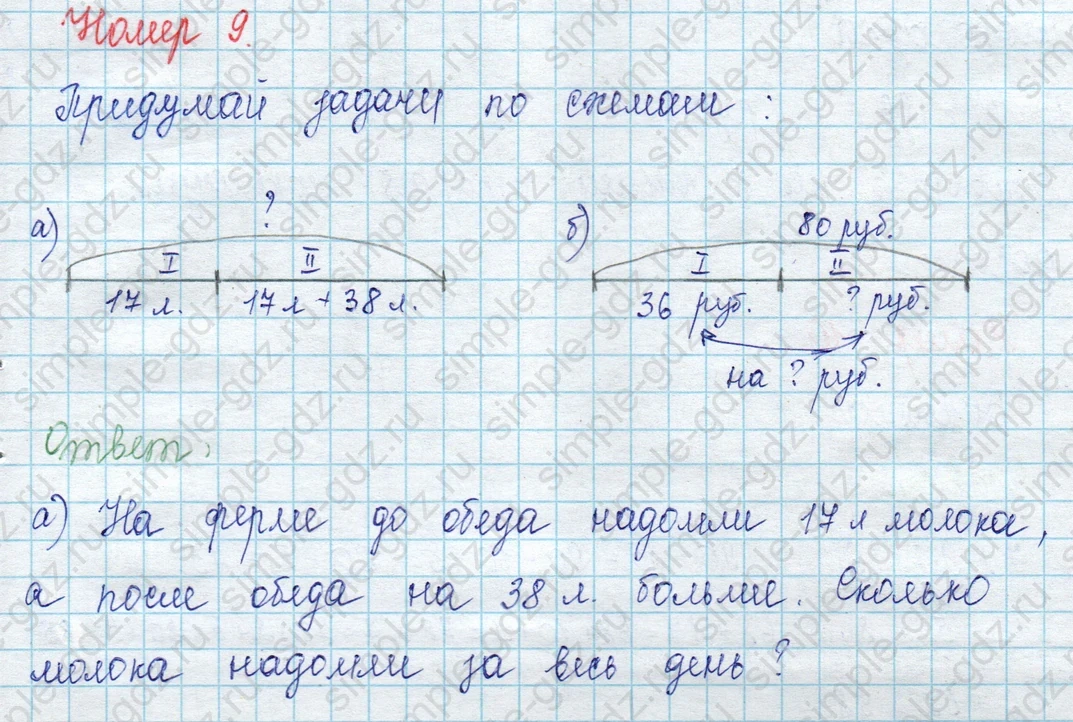 matematika class-2 Математика 2 класс учебник Петерсон 1, 2 и 3 часть - 1 Часть страница 43 ответ Номер 9
