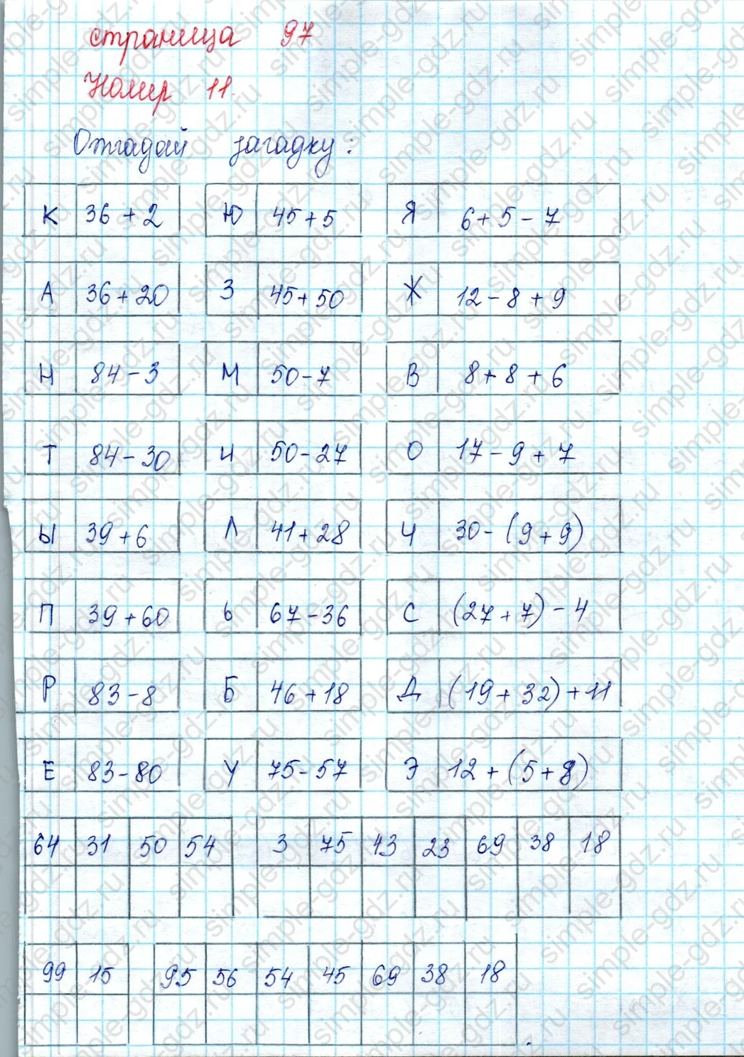 matematika class-2 Математика 2 класс учебник Петерсон 1, 2 и 3 часть - 2 Часть страница 97 ответ Номер 11