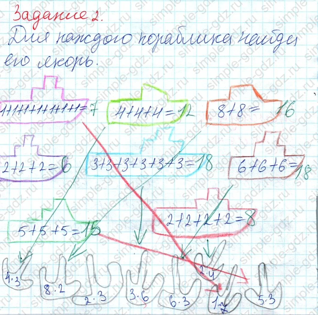 matematika class-2 Математика 2 класс рабочая тетрадь Дорофеев, Миракова часть 1 и 2 - 1 Часть страница 26 ответ 2