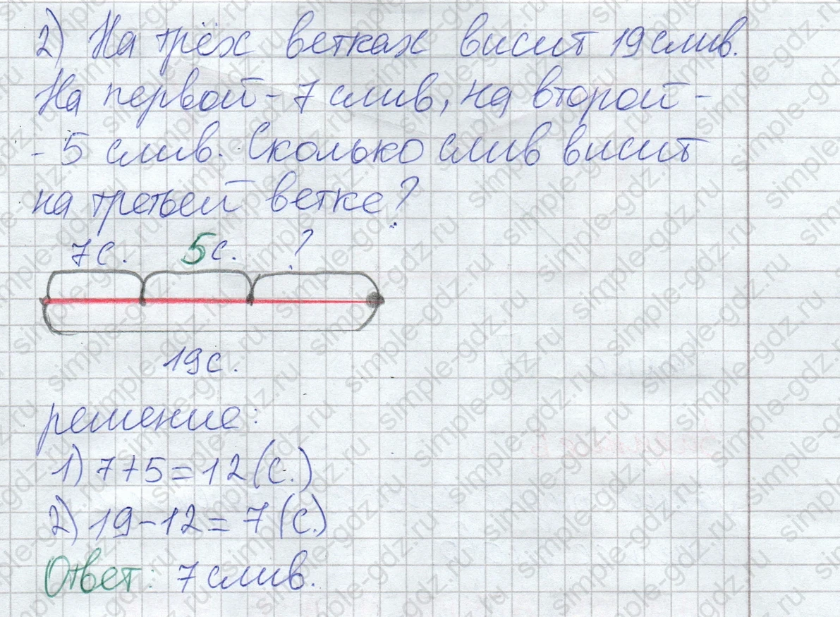 matematika class-2 Математика 2 класс рабочая тетрадь Дорофеев, Миракова часть 1 и 2 - 1 Часть страница 55 ответ Задание 4