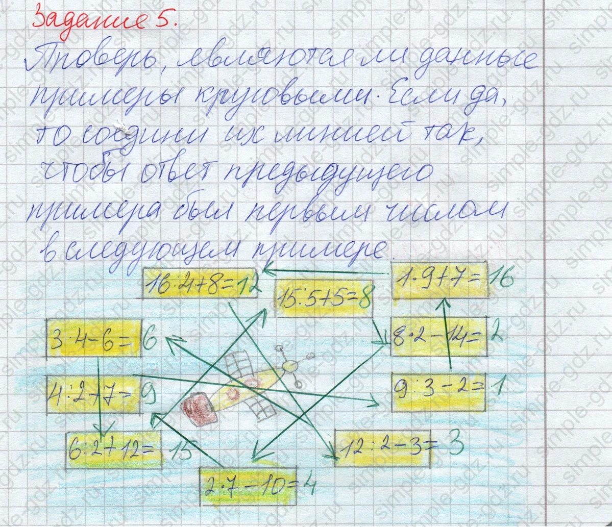 matematika class-2 Математика 2 класс рабочая тетрадь Дорофеев, Миракова часть 1 и 2 - 1 Часть страница 85 ответ Задание 5
