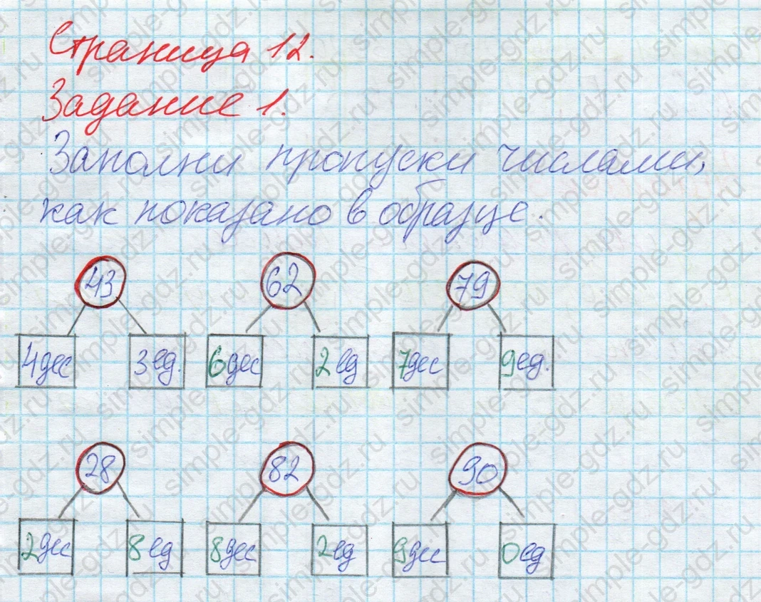 matematika class-2 Математика 2 класс рабочая тетрадь Дорофеев, Миракова часть 1 и 2 - 2 Часть страница 12 ответ 1