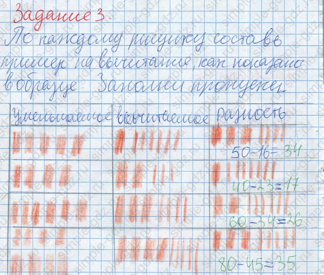 matematika class-2 Математика 2 класс рабочая тетрадь Дорофеев, Миракова часть 1 и 2 - 2 Часть страница 66 ответ Задание 3. Примеры на вычитание.