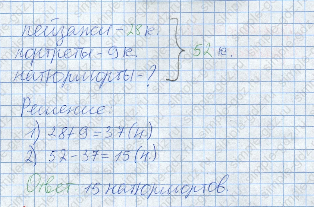 matematika class-2 Математика 2 класс рабочая тетрадь Дорофеев, Миракова часть 1 и 2 - 2 Часть страница 71 ответ Задание 6. Задача про художников.