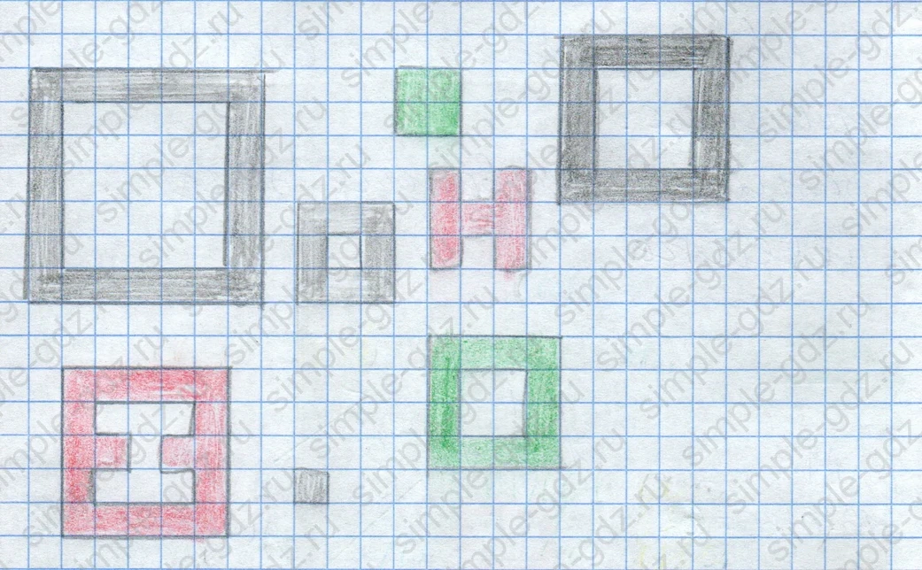 matematika class-2 Математика 2 класс рабочая тетрадь Дорофеев, Миракова часть 1 и 2 - 2 Часть страница 81 ответ Задание 5. Составь 3 квадрата.
