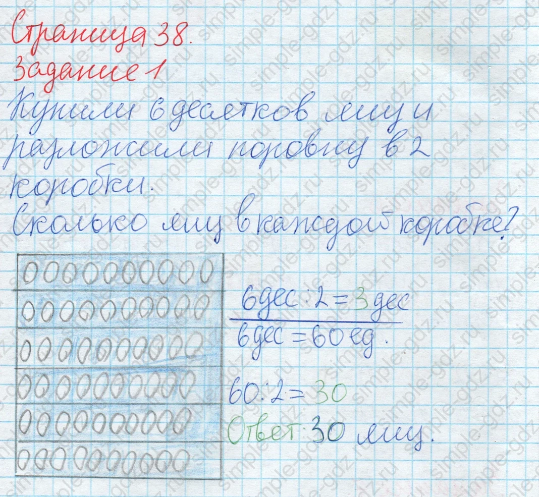 matematika class-2 Математика 2 класс учебник Дорофеев, Миракова часть 1, 2 - 2 Часть страница 38 ответ 1