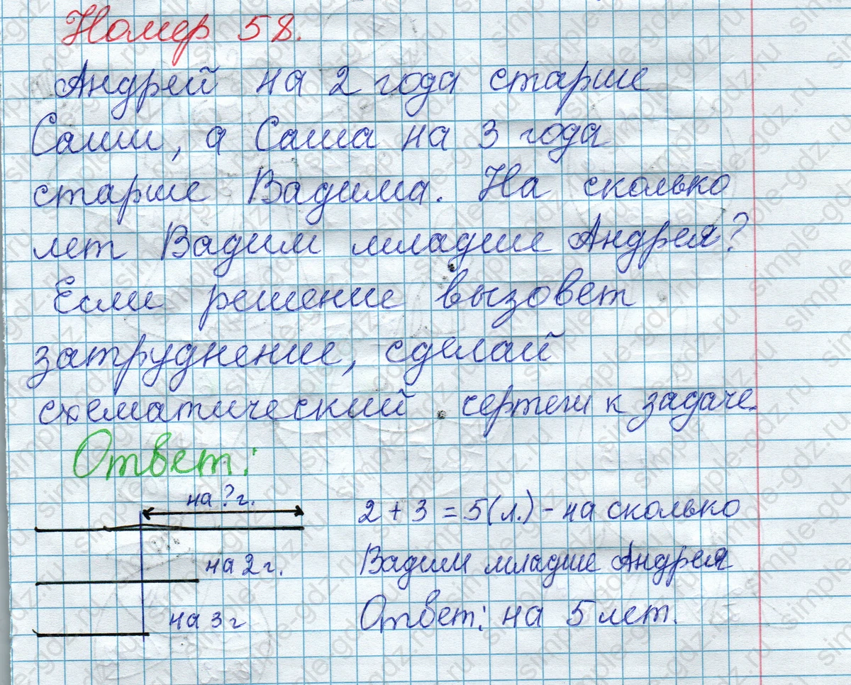 matematika class-2 Математика 2 класс рабочая тетрадь Моро, Волкова 1, 2 часть - 1 Часть страница 23 Ответ Номер 58 2020-2023