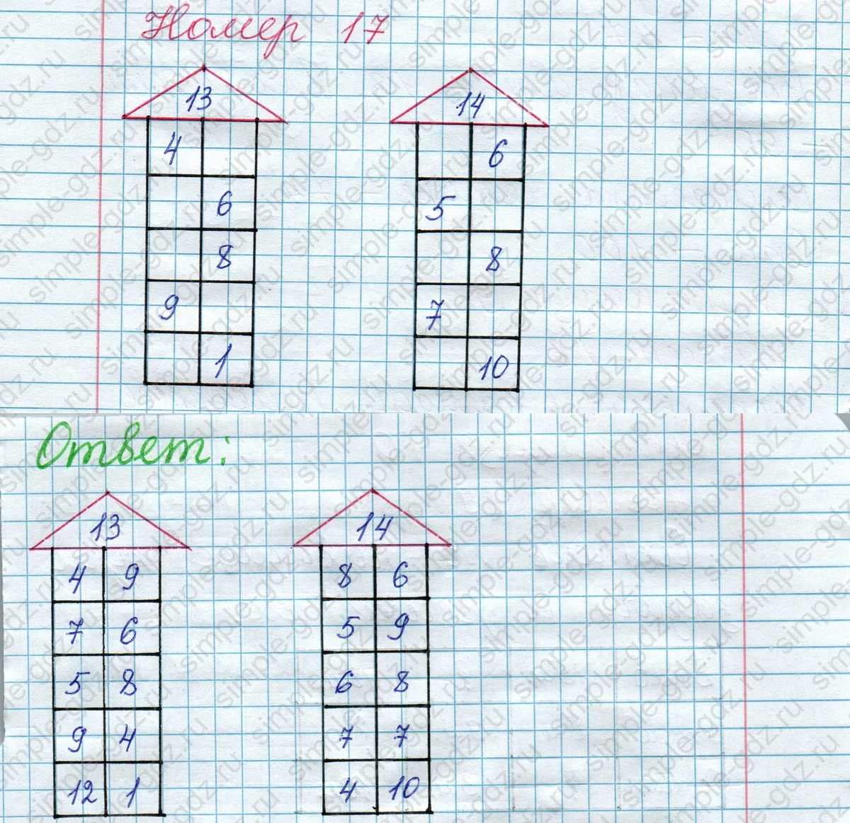 matematika class-2 Математика 2 класс рабочая тетрадь Моро, Волкова 1, 2 часть - 1 Часть страница 9 Ответ Номер 17 2020-2023
