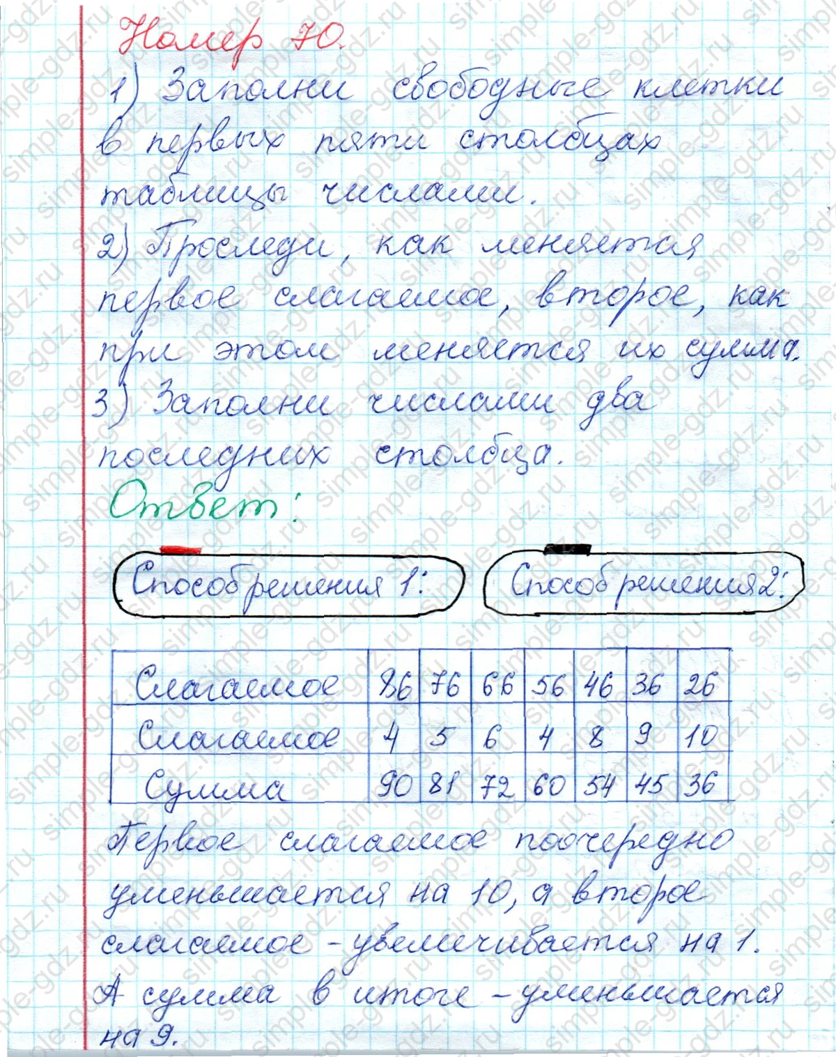 matematika class-2 Математика 2 класс рабочая тетрадь Моро, Волкова 1, 2 часть - 2 Часть страница 27 Ответ Номер 70 2020