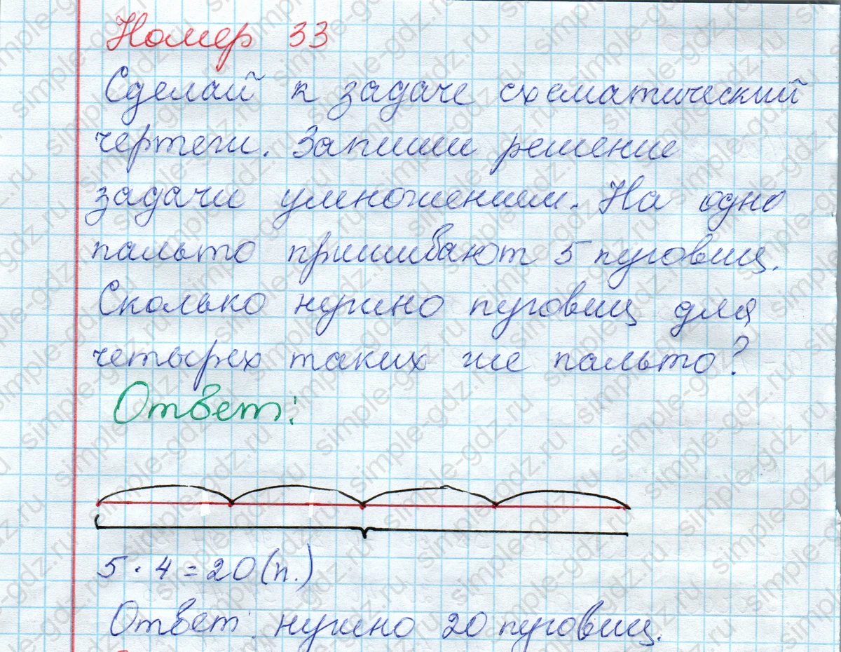 matematika class-2 Математика 2 класс рабочая тетрадь Моро, Волкова 1, 2 часть - 2 Часть страница 32 Ответ Номер 33 2023
