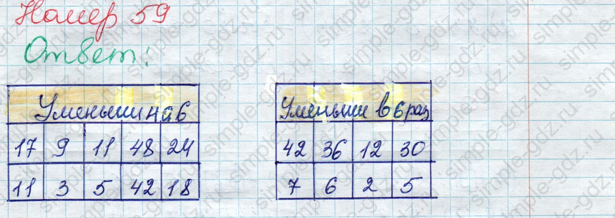 matematika class-2 Математика 2 класс рабочая тетрадь Моро, Волкова 1, 2 часть - 2 Часть страница 70 Ответ Номер 59 2023