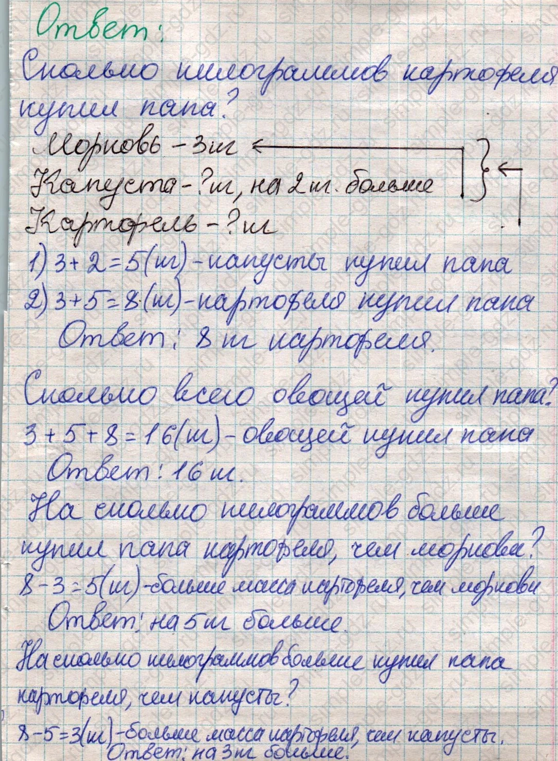 matematika class-2 Математика 2 класс учебник Дорофеев, Миракова часть 1, 2 - 1 Часть страница 33 ответ Номер 5