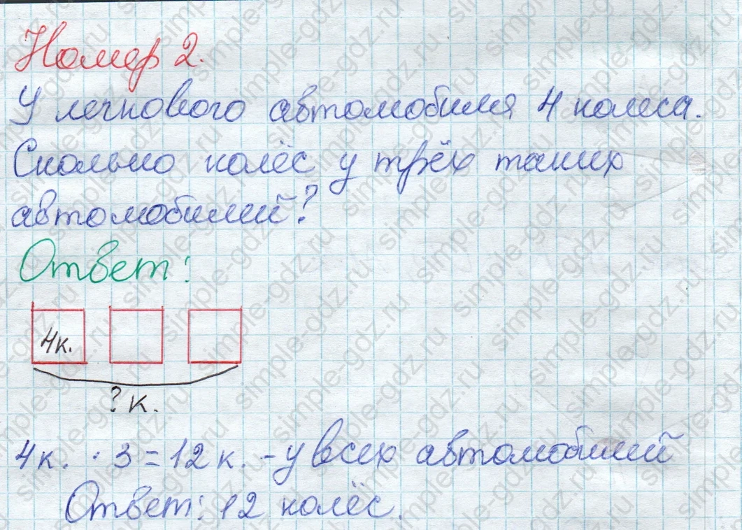 matematika class-2 Математика 2 класс учебник Дорофеев, Миракова часть 1, 2 - 1 Часть страница 55 ответ Номер 2 (снизу)