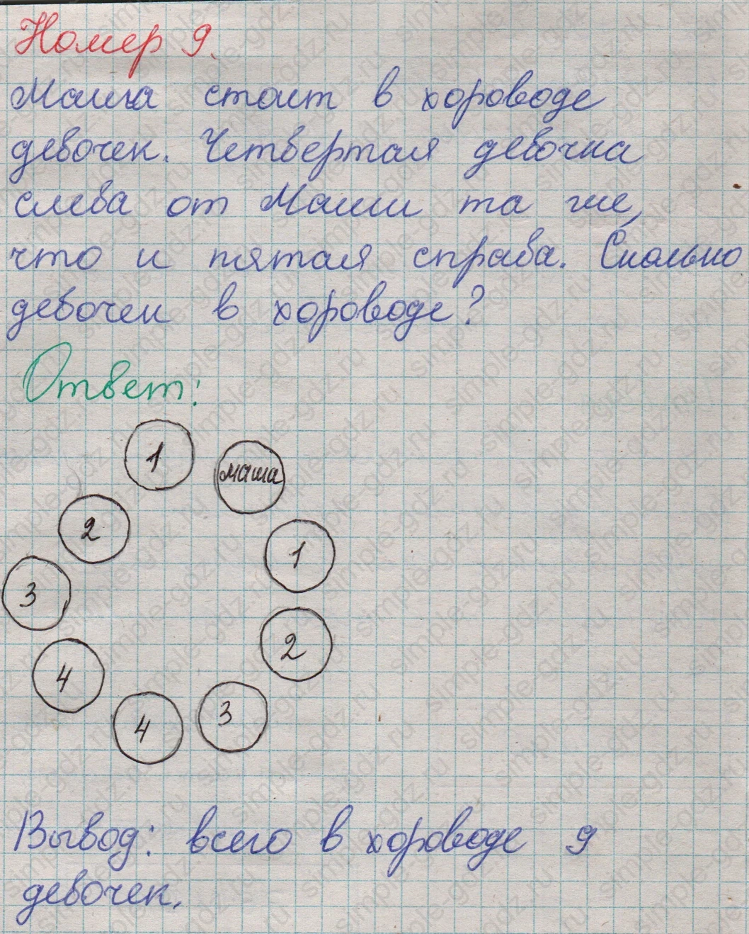matematika class-2 Математика 2 класс учебник Дорофеев, Миракова часть 1, 2 - 1 Часть страница 8 ответ Номер 9