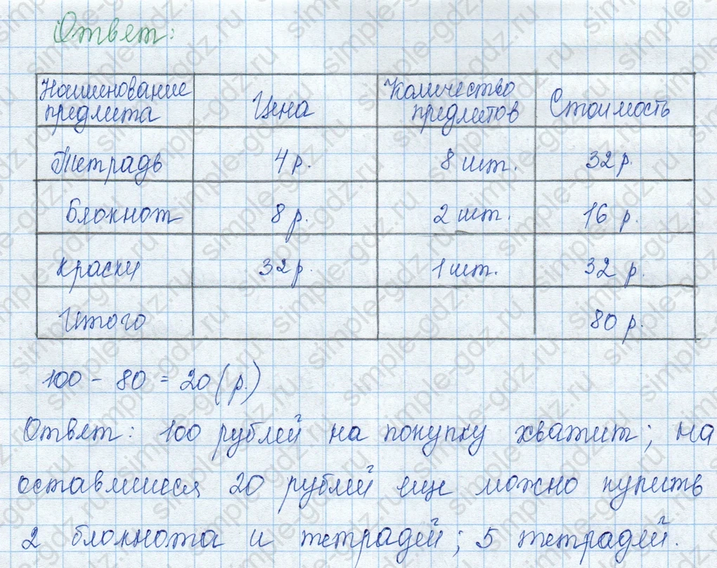 matematika class-3 Математика 3 класс учебник Моро, Бантова 1, 2 часть - 1 Часть страница 69 ответ Номер 1 (Страничка для любознательных)
