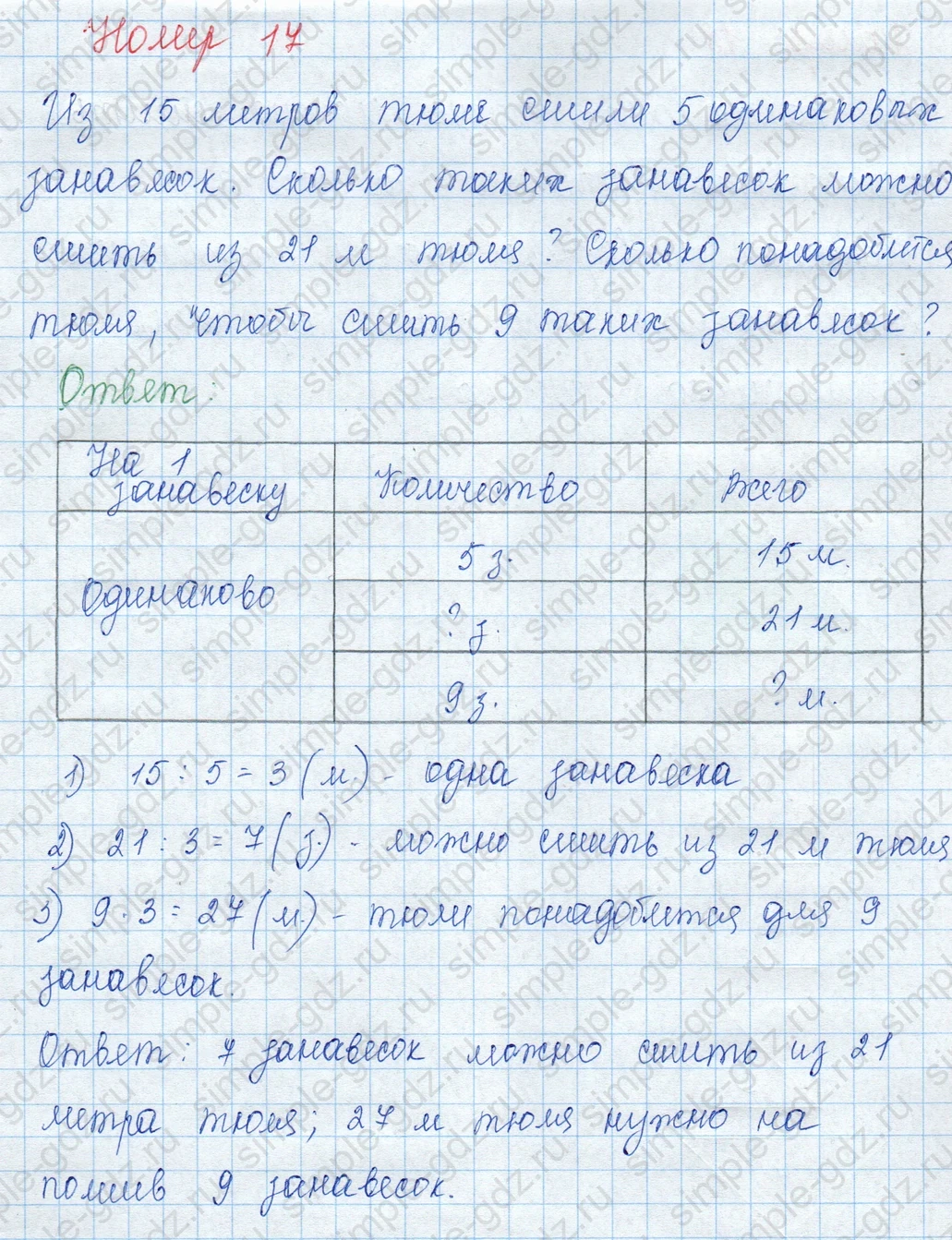 matematika class-3 Математика 3 класс учебник Моро, Бантова 1, 2 часть - 1 Часть страница 75 ответ Номер 17