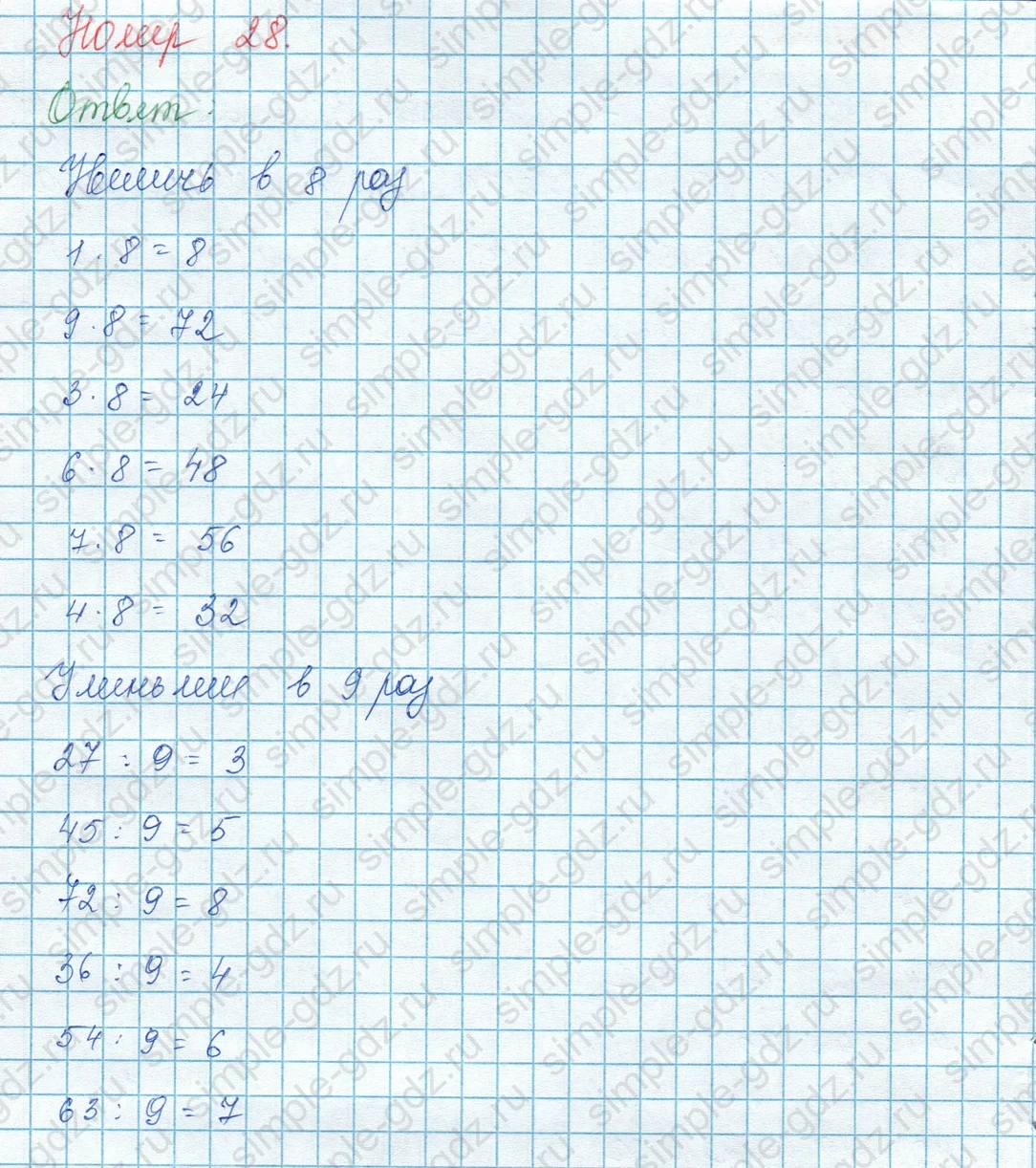 matematika class-3 Математика 3 класс учебник Моро, Бантова 1, 2 часть - 1 Часть страница 79 ответ 28