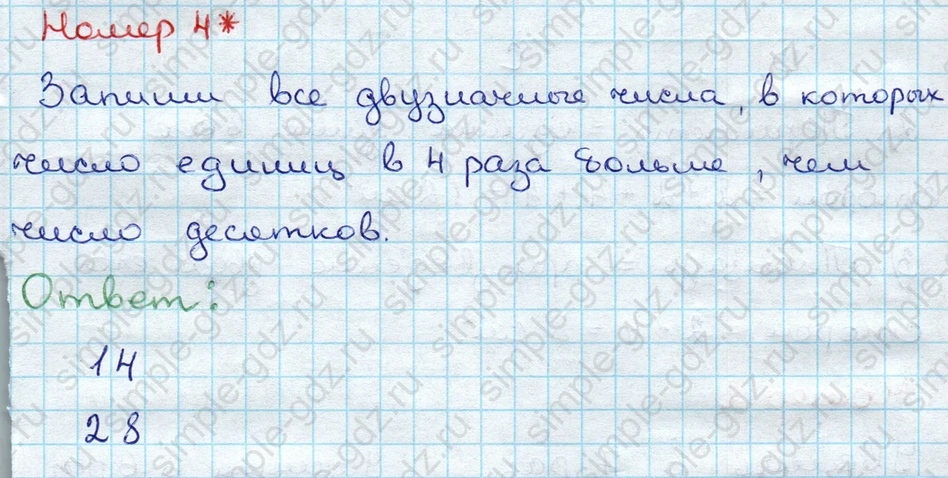 matematika class-3 Проверочные работы по математике 3 класс Волкова - 1 Часть страница 30 ответ Номер 4*