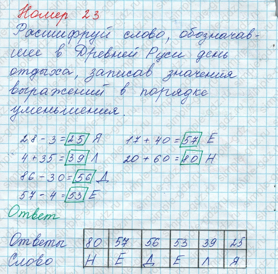 matematika class-3 Математика 3 класс рабочая тетрадь Дорофеев, Миракова часть 1 и 2 - 1 Часть страница 20 ответ Номер 23