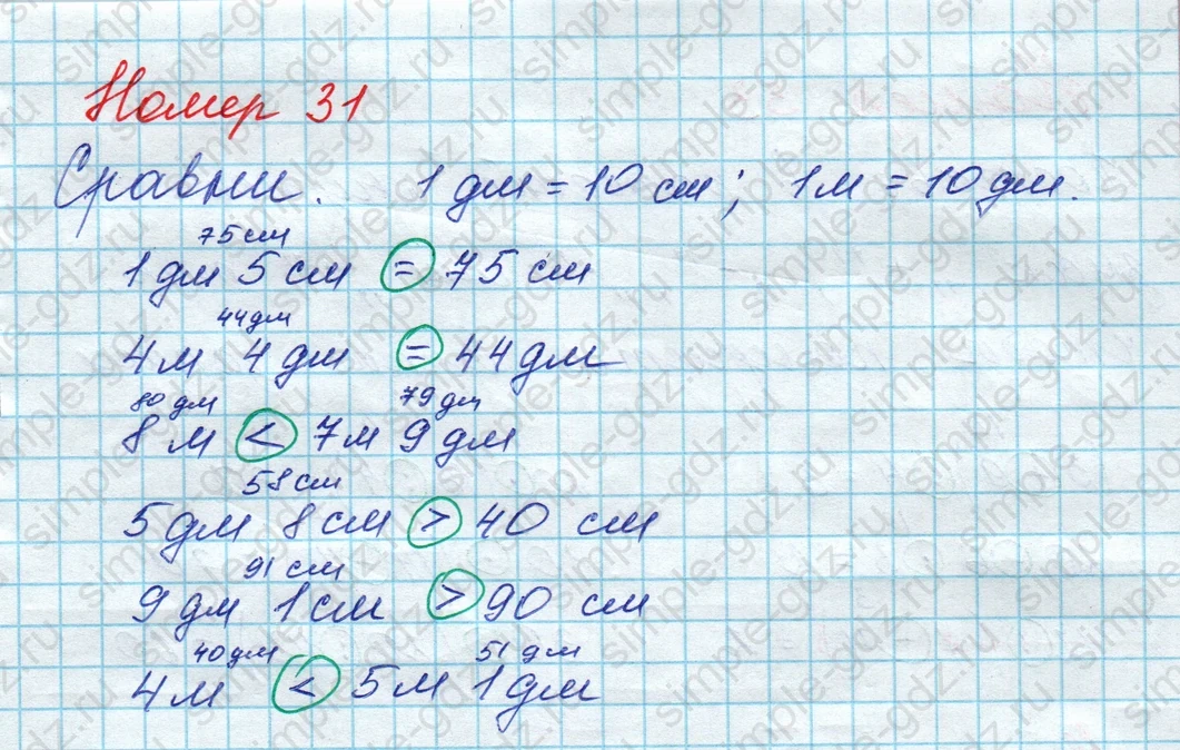 matematika class-3 Математика 3 класс рабочая тетрадь Дорофеев, Миракова часть 1 и 2 - 1 Часть страница 22 ответ Номер 31