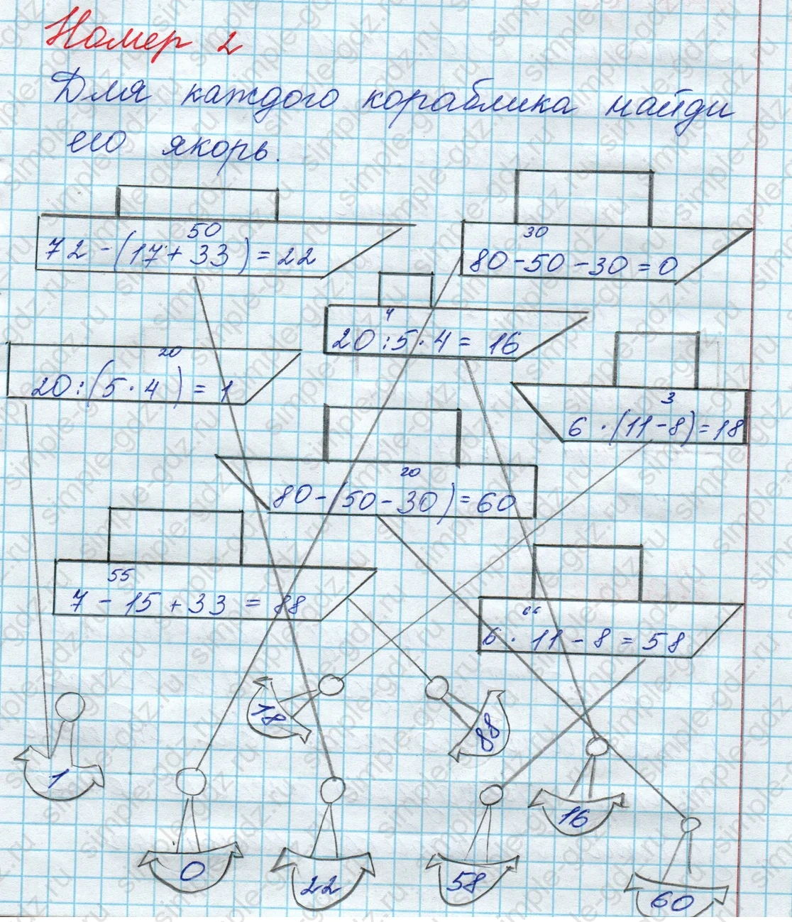 matematika class-3 Математика 3 класс рабочая тетрадь Дорофеев, Миракова часть 1 и 2 - 1 Часть страница 32 ответ Номер 2