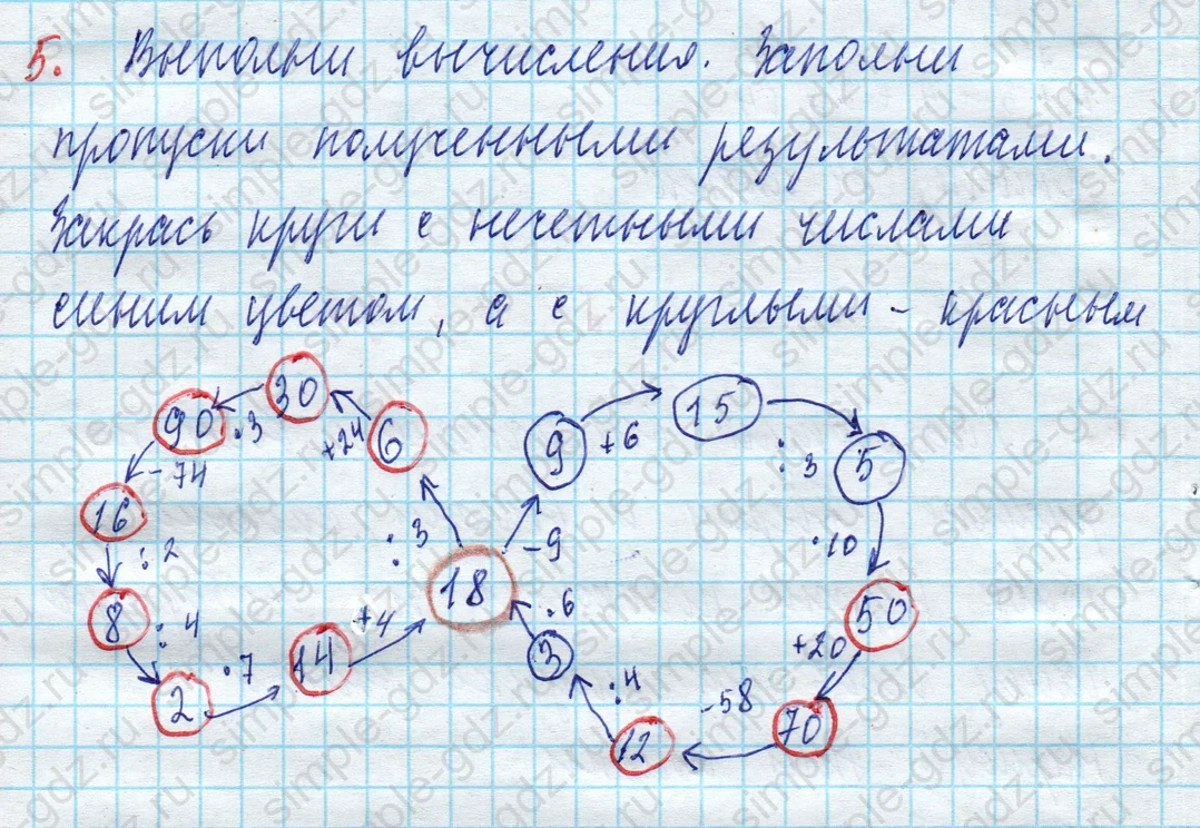 matematika class-3 Математика 3 класс рабочая тетрадь Дорофеев, Миракова часть 1 и 2 - 1 Часть страница 63 ответ 5
