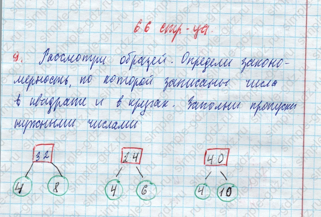 matematika class-3 Математика 3 класс рабочая тетрадь Дорофеев, Миракова часть 1 и 2 - 1 Часть страница 66 ответ 9