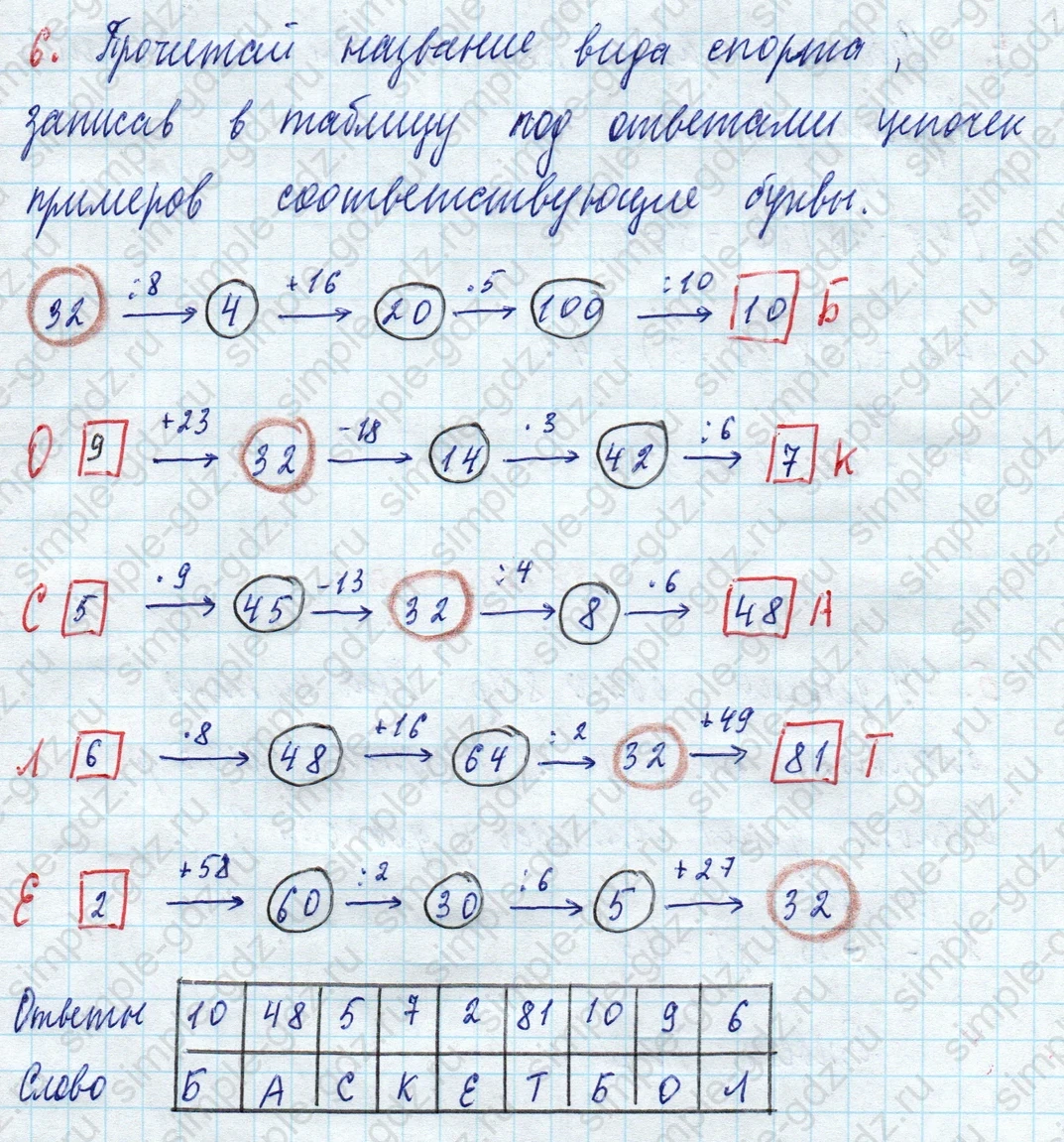 matematika class-3 Математика 3 класс рабочая тетрадь Дорофеев, Миракова часть 1 и 2 - 1 Часть страница 93 ответ Прочитай название вида спорта