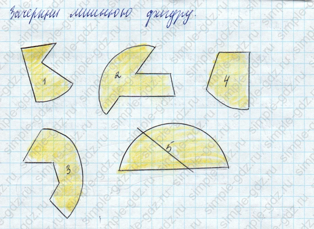 matematika class-3 Математика 3 класс рабочая тетрадь Дорофеев, Миракова часть 1 и 2 - 1 Часть страница 95 ответ На рисунке даны 5 фигур