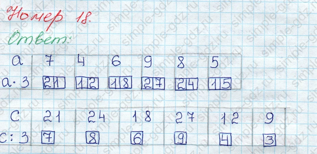 matematika class-3 Математика 3 класс рабочая тетрадь Моро 1, 2 часть - 1 Часть страница 13 ответ 18