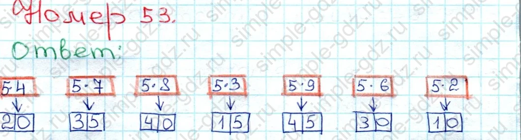 matematika class-3 Математика 3 класс рабочая тетрадь Моро 1, 2 часть - 1 Часть страница 25 ответ 53