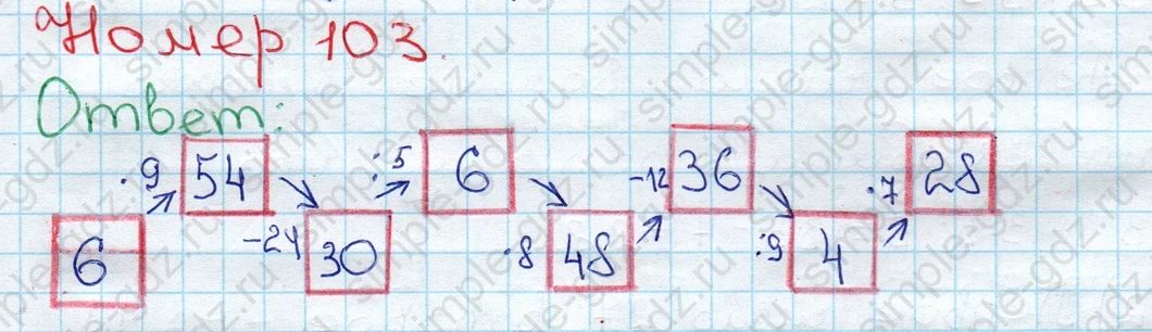 matematika class-3 Математика 3 класс рабочая тетрадь Моро 1, 2 часть - 1 Часть страница 40 ответ 103
