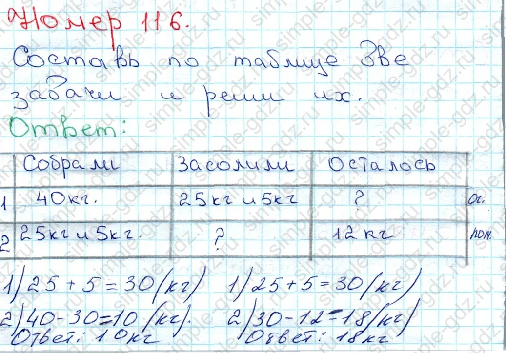 matematika class-3 Математика 3 класс рабочая тетрадь Моро 1, 2 часть - 1 Часть страница 44 ответ 116