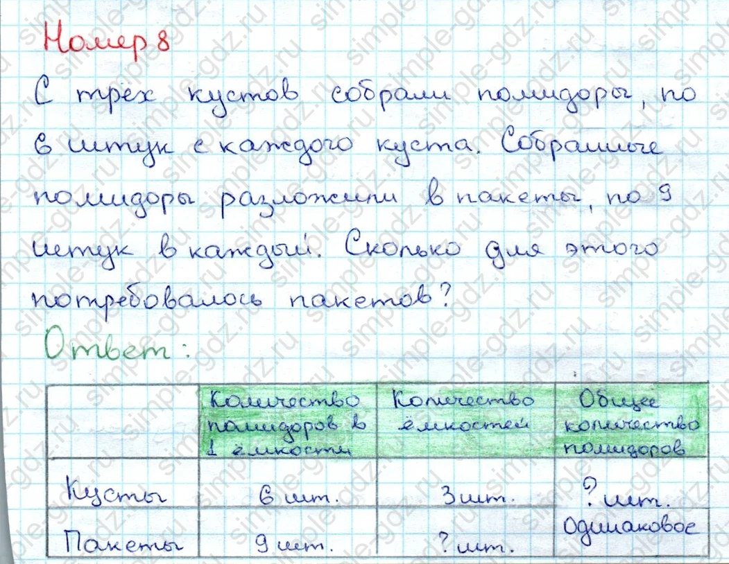 matematika class-3 Математика 3 класс учебник Дорофеев, Миракова часть 1, 2 - 1 Часть страница 28 ответ Номер 8
