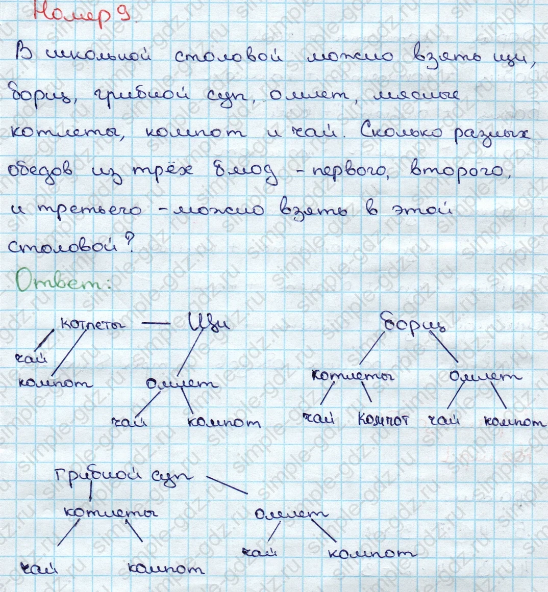 matematika class-3 Математика 3 класс учебник Дорофеев, Миракова часть 1, 2 - 1 Часть страница 58 ответ Номер 9