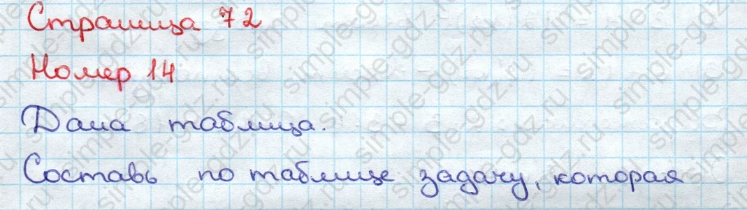 matematika class-3 Математика 3 класс учебник Дорофеев, Миракова часть 1, 2 - 1 Часть страница 72 ответ Номер 14