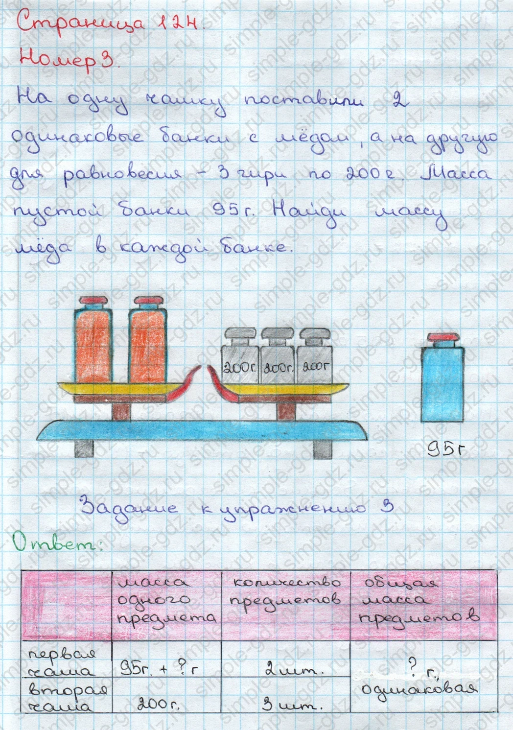 matematika class-3 Математика 3 класс учебник Дорофеев, Миракова часть 1, 2 - 2 Часть страница 124 ответ Номер 3