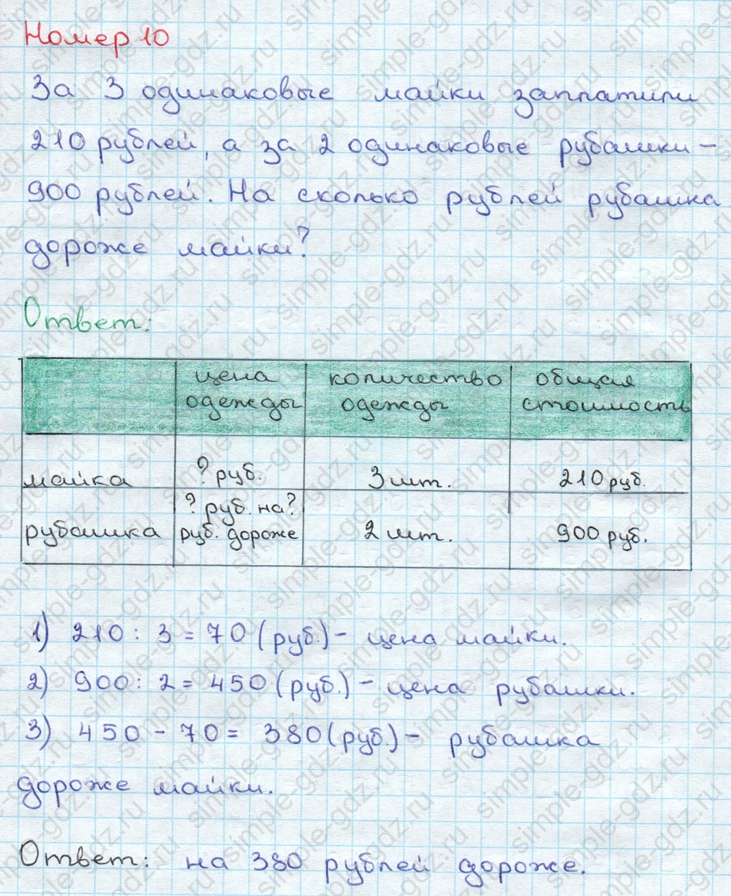 matematika class-3 Математика 3 класс учебник Дорофеев, Миракова часть 1, 2 - 2 Часть страница 125 ответ Номер 10