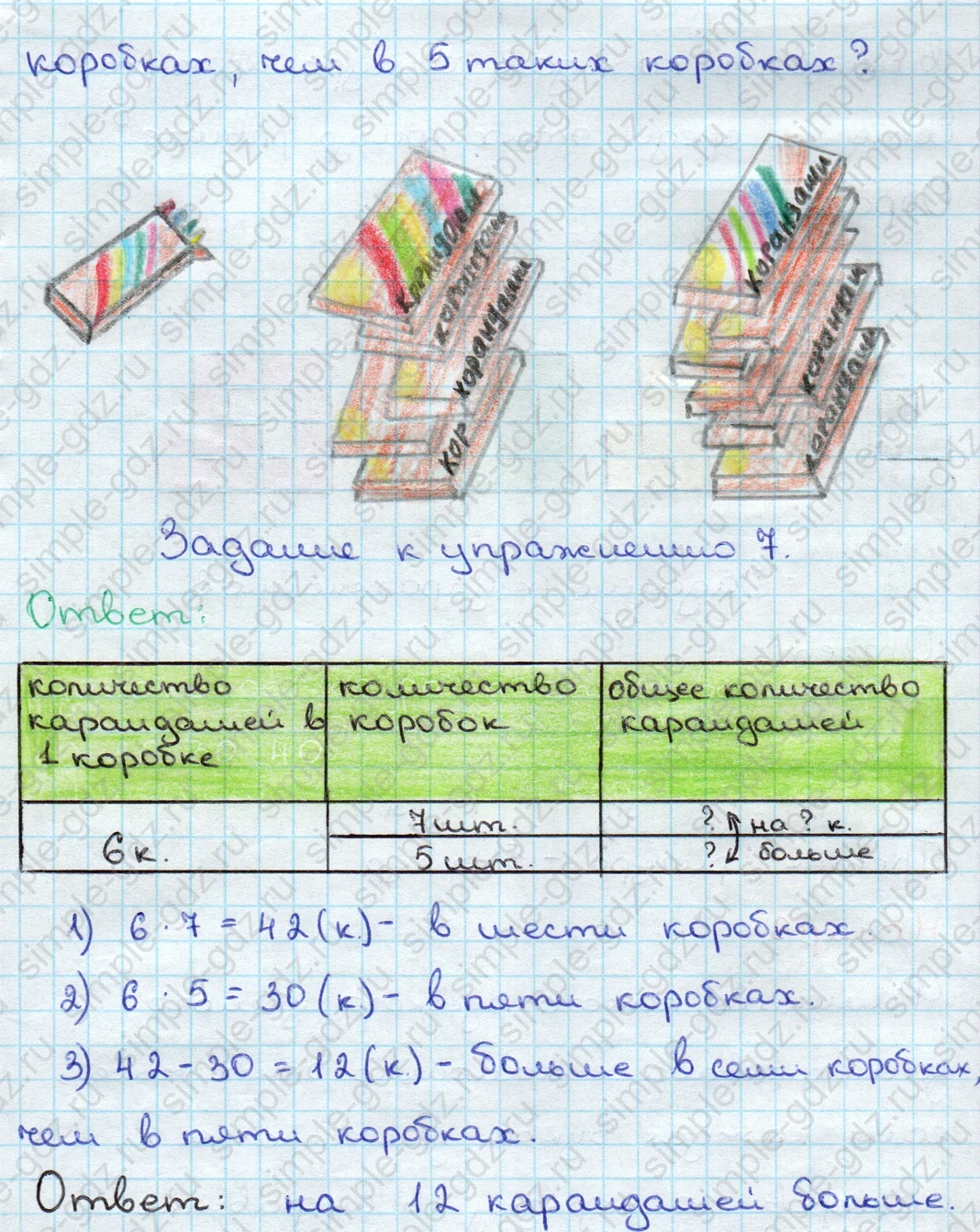 matematika class-3 Математика 3 класс учебник Дорофеев, Миракова часть 1, 2 - 2 Часть страница 9 ответ Номер 7