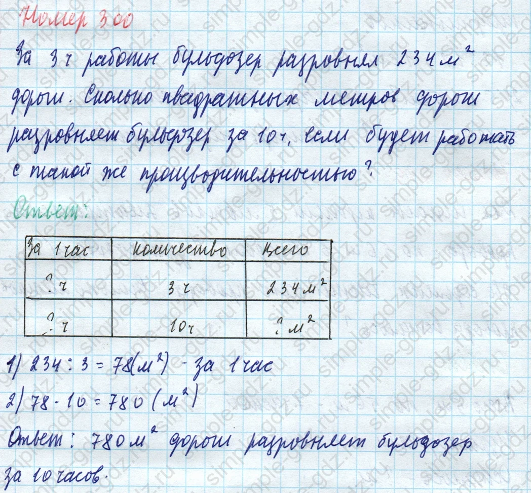 matematika class-4 Математика 4 класс учебник Моро, Бантова 1, 2 часть - 1 Часть страница 65 ответ Номер 300